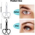 thumbnail image 2 of 2 Pieces Tweezers Scissor Handle Slant Tip Eyebrows Tweezers Scissors Shaped Eyebrow Plucker Tweezers for Facial Hair Plucker Remover Eyebrows Care(Straight Tip,black&silver), 2 of 7
