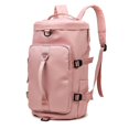 thumbnail image 1 of Bolsa de deporte para mujer, bolsa de deporte rosa con compartimento para zapatos y compartimento para artículos húmedos, bolsa de viaje, fin de semana, 1 of 2
