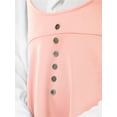 thumbnail image 7 of MODA NOVA Junior's Overall Pinafore Dress Button Decor Above Knee Suspender Skirt, 7 of 7
