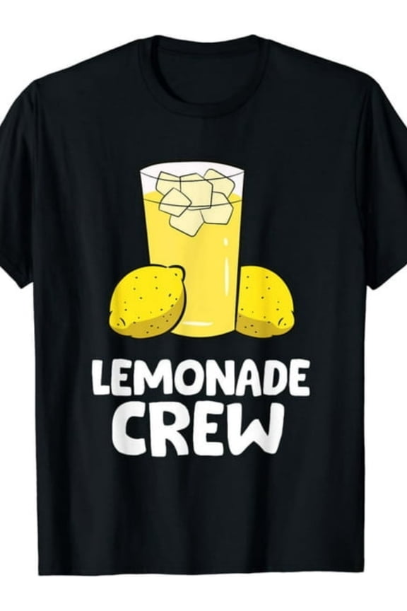 Unisex Casual Lemonade Crew Graphic Cotton T-Shirt