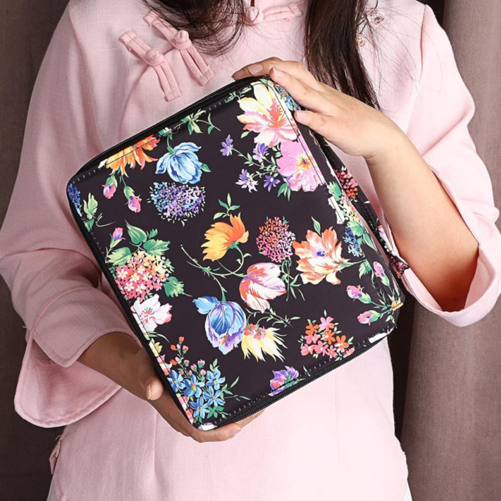 168 Slots High Capacity Pen Case Portable Multifunctional Zippered Pencil Case Colored Pencil Bag With Portable Handle