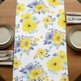 thumbnail image 5 of Table Runners 72 Inches Long Dress Scarves, Yellow Watercolor Floral Farmhouse Kitchen/Dining Table Runner, Coffee Tablerunners, Spring Flower Abstract Art 14x72 Inch, 5 of 9