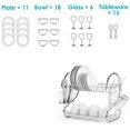 thumbnail image 2 of AUGIENB 2 Tier Dish Rack Drying Rack Sink Rack Dish Drainer Stainless Steel Kitchen Cutlery Holder Storage Rack with Utensil Holder Drain Board Cutting Board Bracket, Silver, 2 of 5
