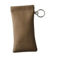 thumbnail image 1 of Estuche organizador para gafas para hombre y mujer con correa de muñeca de piel sintética suave y cierre automático. gris, 1 of 9