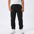 thumbnail image 4 of Boys Linen Pants Straight Leg Casual Trousers for Boys Girls Casual Elastic Waist Pull on Boys' Pants with Pockets, 4 of 5