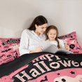 thumbnail image 4 of Manfei Cute Cartoon Ghost Bedding Comforter Set, Spooky Halloween Castle Spider Twin Comforter Sets, Kawaii Princess Style Reversible Bedding Set, Lightweight Room Decor, 2pcs, 4 of 8