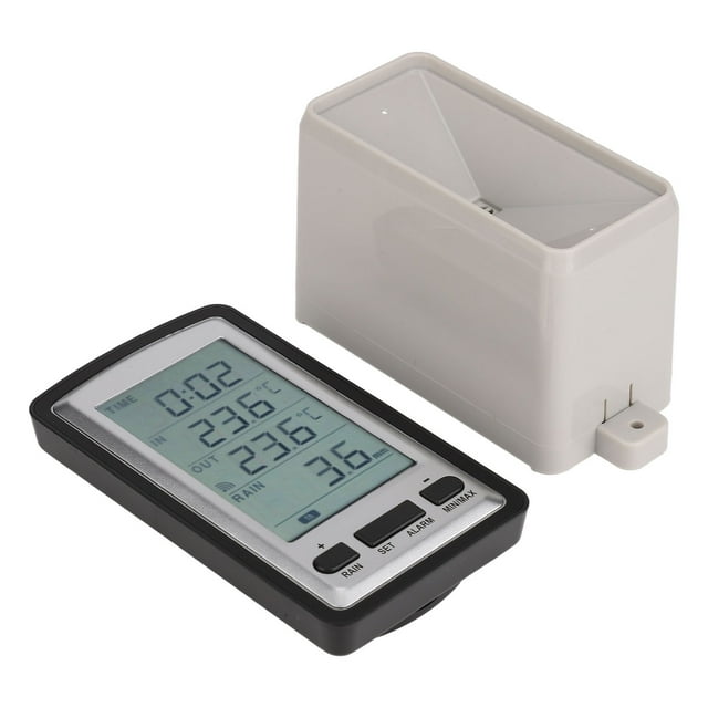 Registrador De Temperatura, Alarma De Tiempo Medidor De Lluvia Inalámbrico De Alta Precisión Multifunción Para Exteriores