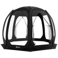 thumbnail image 1 of Outsunny 11' x 11.5' Screen Tent, Pop Up Gazebo with 2 Doors, Black, 1 of 10