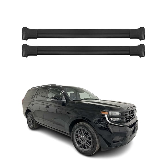 Roof Rack Cross Bars Luggage Carrier for Ford Expedition 2025-2026 Alu Black 2x