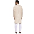 thumbnail image 3 of Maple Clothing Kurta Pyjama en Coton Tenue Ethnique Imprimée Indienne Décontractée (Blanc Cassé, 3TG), 3 of 6