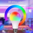 thumbnail image 3 of Bombilla LED Tuya con Bluetooth y Wifi, 110-130 V, E27, Regulable, 15 W, Compatible con Control por Voz, Iluminación para Decoración del Hogar Inteligente., 3 of 6
