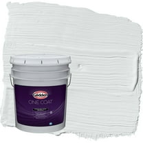 Glidden One Coat Gray Glimpse / Grey Semi-Gloss Exterior Paint with Primer, 5 Gallon