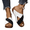 Black, variant on Orthopedic Sandals for Women 2026,Women's Color Block Crisscross Wedge Sandals,Open Toe Slip-On Comfort Slides for Summer Casual & Daily Wear