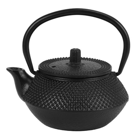 

Style Cast Iron Kettle Teapot Comes With Strainer Tea Pot (Black)