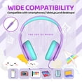 thumbnail image 4 of Auriculares con cable JoySpark Kids con límite de volumen de 85 dB, color morado, 4 of 7