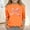 Orange, variant on dazeni Girls 3/4 Length Sleeve Tops Cute Bow Print Crew Neck Graphic T-Shirt Blouse Casual Preppy Clothes