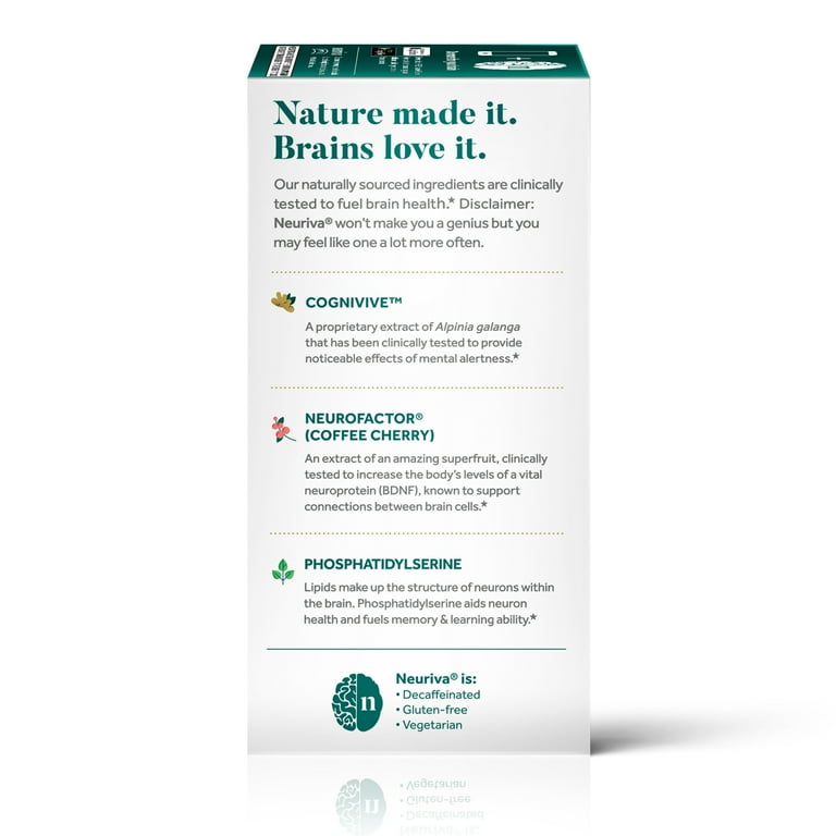 Neuriva Ultra Decaffeinated Nootropic Brain Supplement, Memory