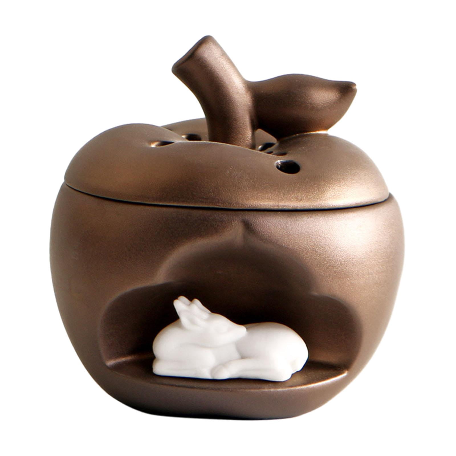 WLPZXP Incense Burner Ash Catcher Sturdy Delicate Ceramic Gift Ornament Incense Holder Golden