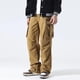 thumbnail image 2 of Pantalones cargo para hombre Y2k, corte regular, anchos, elásticos, de trabajo, de alta calidad, holgados, multibolsillos, informales, nuevos, para senderismo, pantalones emo para hombre, 2 of 4