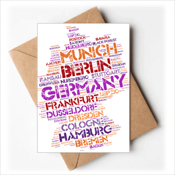 Germany City Name Map Style Greeting Cards You are Invited Invitations