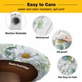 thumbnail image 3 of Elastic Fitted Round Tablecloth, Green Eucalyptus Leaves Waterproof Stretch Table Cover for 45"-54" Tables, Daisy Summer Botanical Wooden Washable Outdoor Tablecloths for Patio, Picnic, Camping, 3 of 9