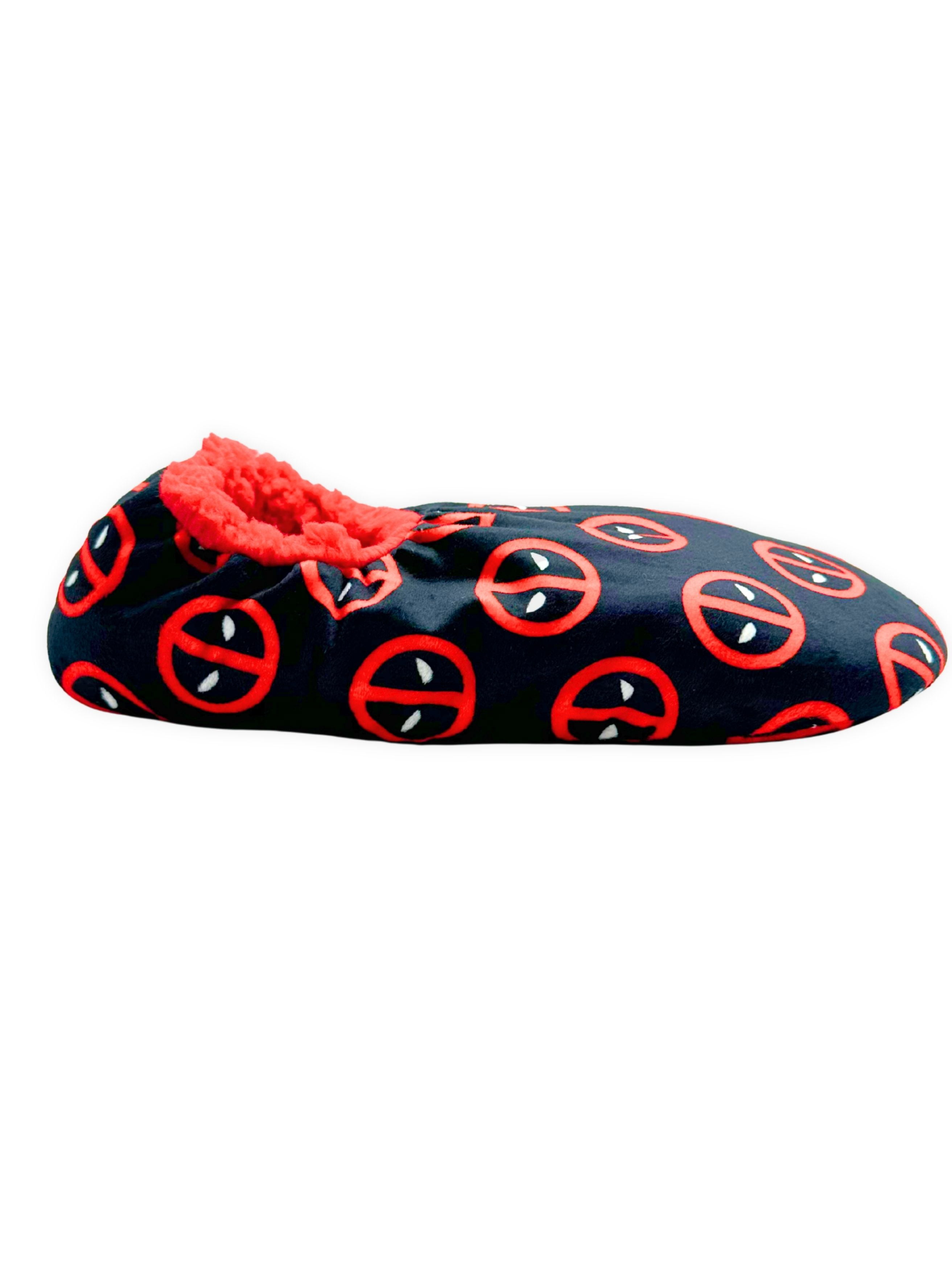 Deadpool Men's Fuzzy Babba Slipper Socks, 1-Pack, Sizes M/L & L/XL