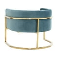 thumbnail image 5 of TOV Furniture Magnolia Sea Blue Velvet Chair with Gold Base, 5 of 11