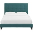 thumbnail image 4 of Modway Melanie Queen Tufted Button Upholstered Fabric Platform Bed in Teal, 4 of 5