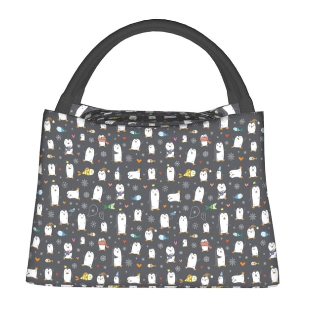 Disketp Lovely Penguin Bolsa Térmica Estampada, Bolsa Térmica Aislante para Almuerzo, Playa y Campamento
