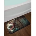 thumbnail image 2 of Zombie Bath Mat, The Monster behind the Door Looking with Evil Eyes Hell Nightmare Modern Print, Non-Slip Plush Mat Bathroom Kitchen Laundry Room Decor, 29.5 X 17.5 Inches, Umber Teal Tan, Ambesonne, 2 of 2