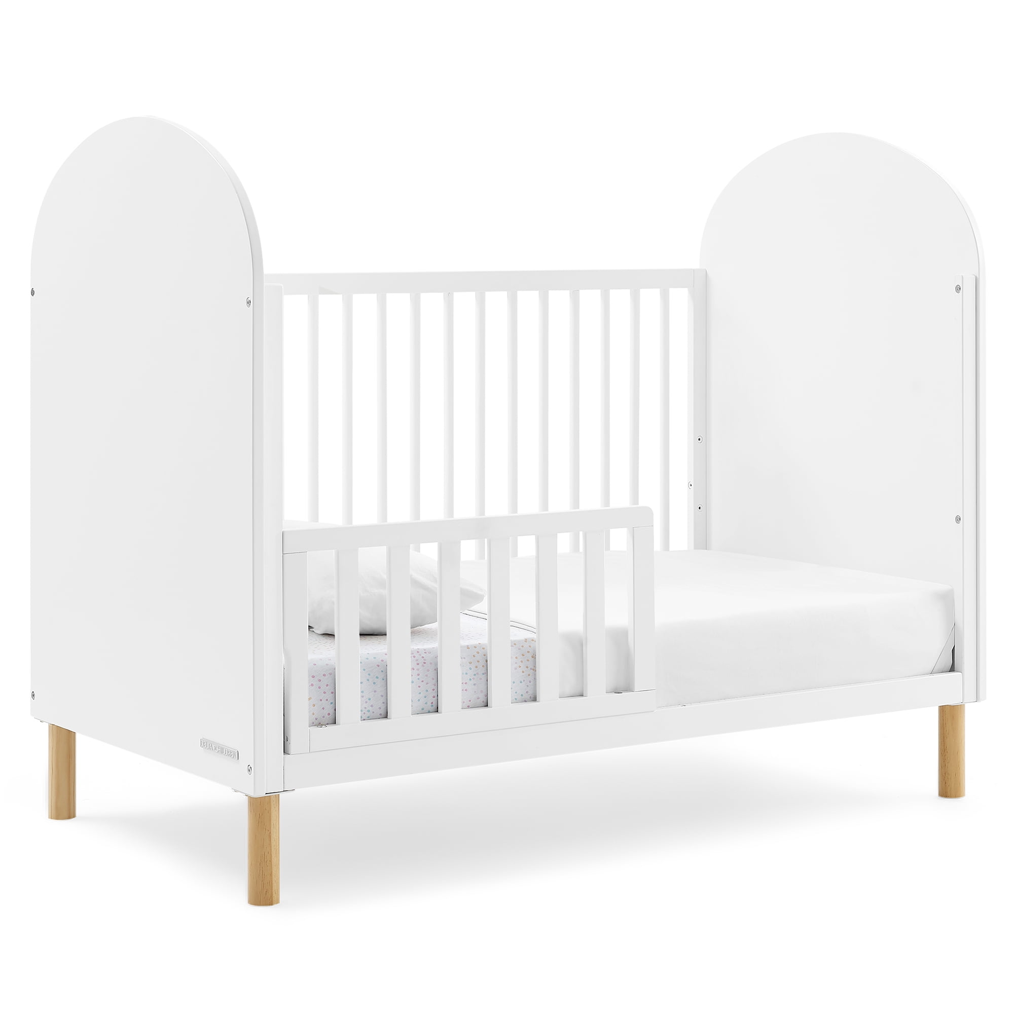 Delta Children Toddler Guardrail #W100825 - Greenguard Gold Certified, Bianca White