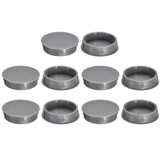 Unique Bargains 10Pack 38mm/1.5' Plastic Hole Plugs Panel Flush Type Knockout Locking Plugs, Grey