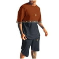 thumbnail image 2 of NTACZA Men Shorts Set Short Sleeve Shirt And Pants Tracksuits Graphic Crew Neck Mens Sweatsuits 3XL, 2 of 5