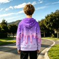 thumbnail image 5 of ZHOGXU Boys Girls Dripping Ice Cream Print Hoodie Long Sleeve Pullover Sweatshirt Kids Casual Classic Tops,3-4 Years, 5 of 7