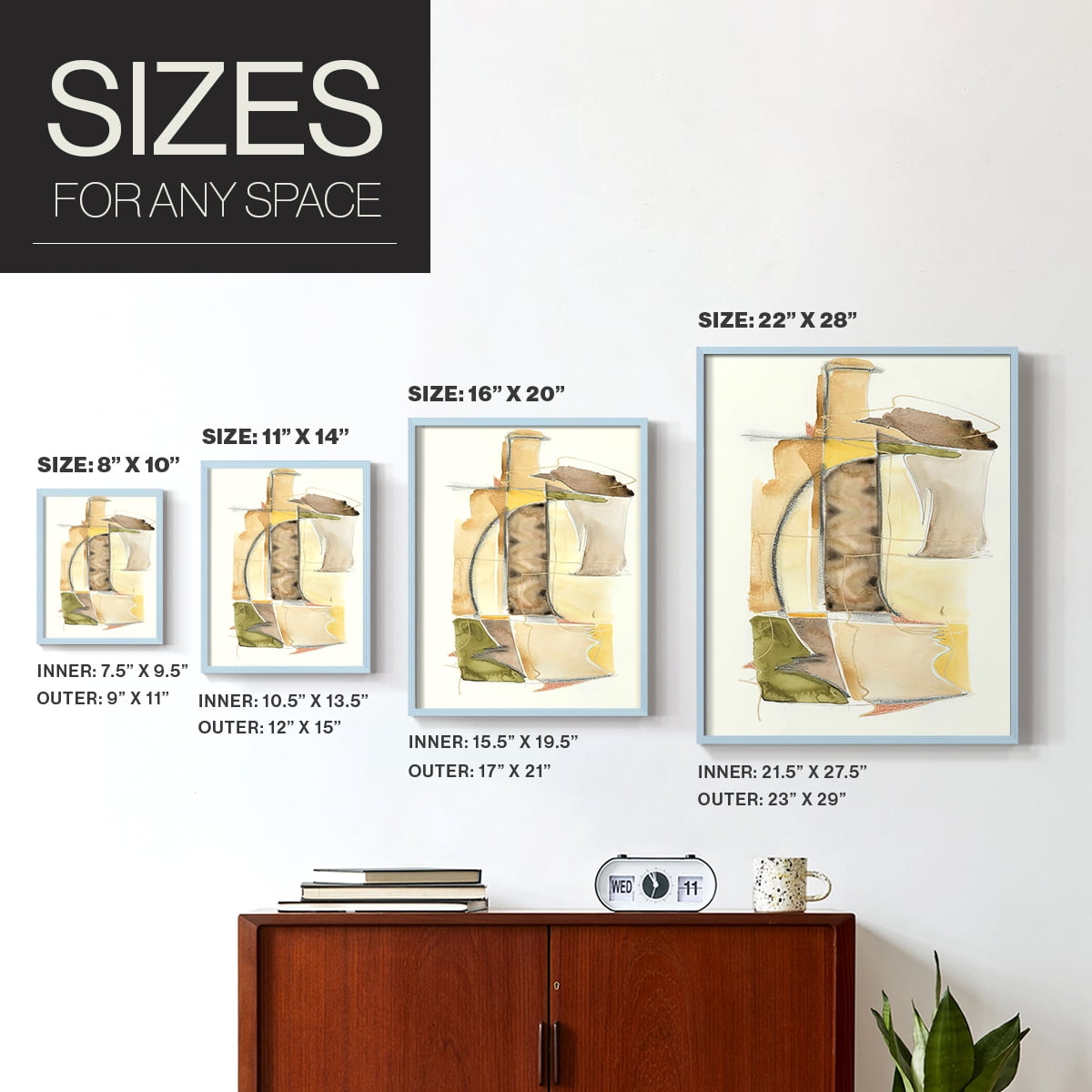 Brown Sugar II Framed Print in Blue Solid Wood Framed Print No Nail Hanging