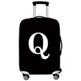 thumbnail image 1 of Housse de Valise Housse de Bagage Housse de Protection Valise Anti-Poussière Résistante à l'Usure Série Lettres Blanches Étui de Protection Accessoires de Voyage 8White Q L, 1 of 6