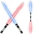thumbnail image 1 of piezas 2 en 1 7 colores que cambian espada iluminada espada ligera expandible con sonido Cosplay juguete niños cumpleaños Halloween regalos de Navidad, 1 of 8