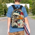 thumbnail image 4 of Disketp Retro American Eagle Mochila Escolar de 15 Pulgadas, Mochila Ligera para Estudiantes, Viajes y Trabajo, Cómoda y Resistente para el Uso Diario, 4 of 6