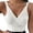 White, variant on Basic Cute Women Tank Top Solid Ribbed Sleeveless V Neck Summer Slim Fit Camisole Shirts Purple One Size