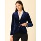 thumbnail image 3 of Chaqueta de terciopelo Allegra K Azul oscuro XS Para Mujer, 3 of 6