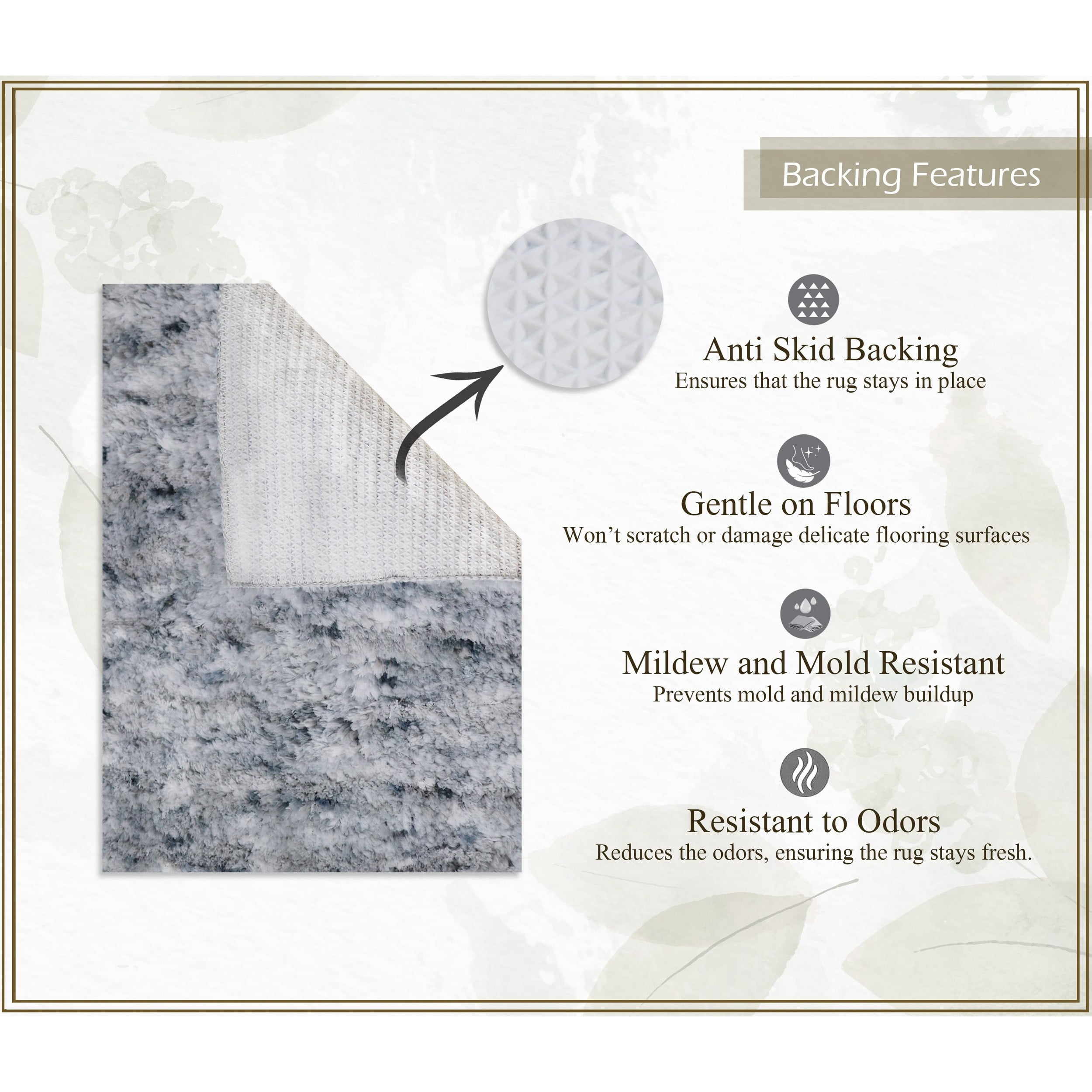 Home Weavers Essential 3-Piece Bathroom Rug Set, Plush Microfiber Bath Mat, U-Shaped Contour Rug and Toilet Lid Cover, Ultra Absorbent, Quick-Dry, Non-Slip Bathroom Mats, Machine Washable, Grey