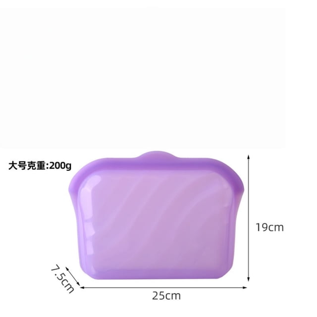 Vwrxbz Sac de Rangement Alimentaire en Silicone Compatible Micro-Ondes Sac de Congélation Réutilisable Étanche à l'Air et aux Fuites Sac de Fraîcheur