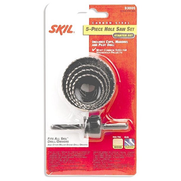 Skil 93005 5Piece Carbon Steel Hole Saw Set
