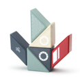 thumbnail image 4 of 6 Piece Tegu Travel Pal Magnetic Wooden Block Set, Tugboat, 4 of 16