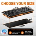 thumbnail image 4 of 4x10 Floor Vent Covers Floor Register with Mesh Cover Trap, Heat and Air, Walkable Metal Floor Register for HVAC Duct, Victorian, Matte Black, 4 of 7