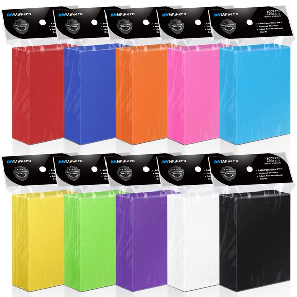 Fundas Protectores para Cartas Mlikero Toploaders Paquete de 1000 para Cartas de Colección