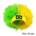thumbnail image 2 of Jiibva Football Game Flag Colored Fan Wigs Hat, National Flag Afro Fan Wig Headgear Funny Headwear for Soccer Match Celebration Flag Colorful Event Hairband, 2 of 7