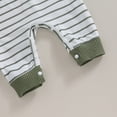 thumbnail image 7 of Bagilaanoe Newborn Baby Girl Boys Fall Jumpsuit Stripe Print Long Sleeve Bodysuit + Hat 3M 6M 12M 18M Infant Casual One Piece Romper, 7 of 7