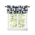 thumbnail image 2 of Kitchen Cafe Valance Curtain for Small Windows,Nordic Mid Century Modern Rod Pocket Short Valances Blue Grey Semicircle Window Treatment Panel for Living Room/Bedroom/Bathroom,42x12in, 2 of 9