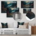 thumbnail image 4 of Designart "Woodsy Cabin Getaway" Landscape Forest Metal Wall Art Prints, 4 of 5